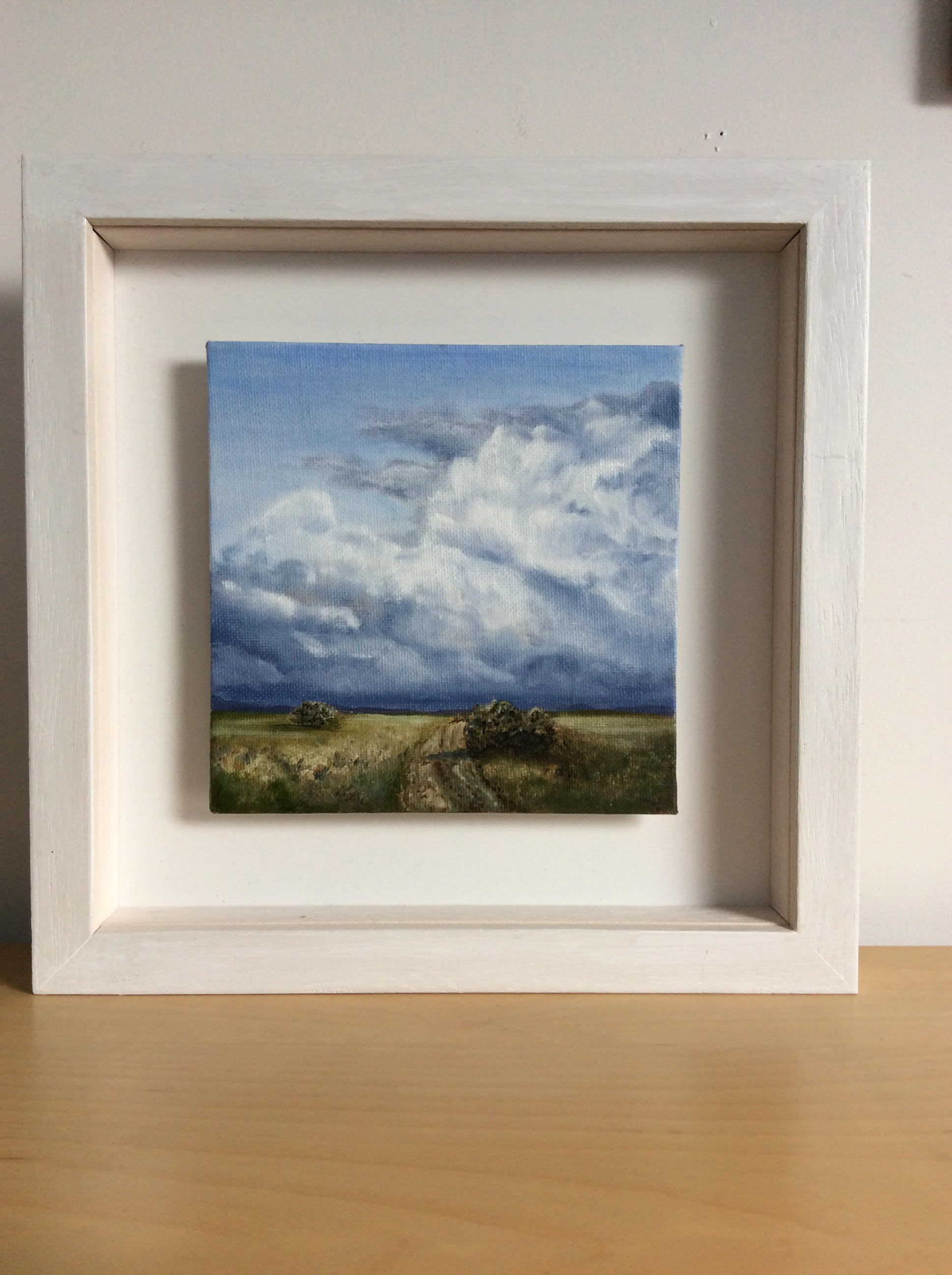 Oil on canvas board landscape painting